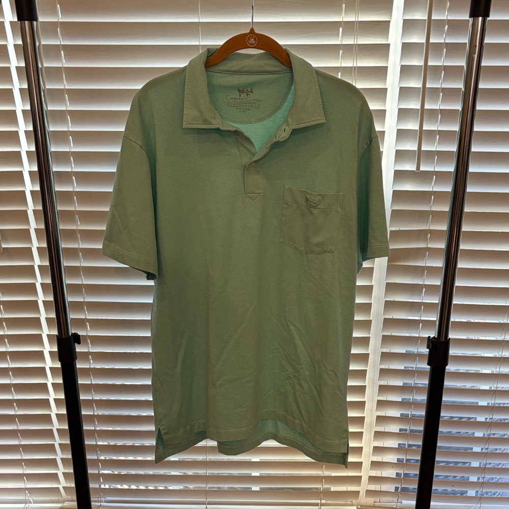 Coastal Cotton performance Collection Light Green Polo Shirt